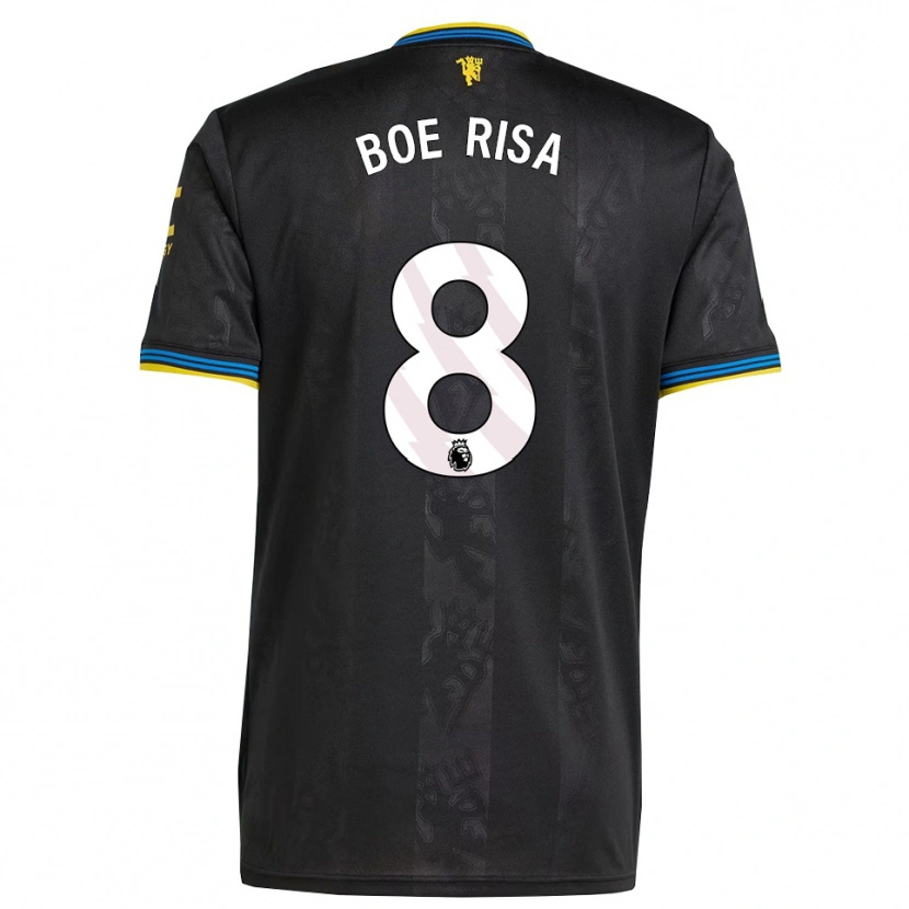 Danxen Femme Maillot Vilde Boe Risa #8 Noir Jaune Bleu Troisieme 2025/26 T-Shirt