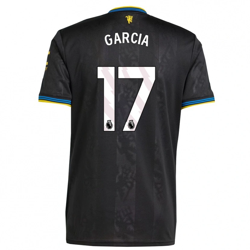 Danxen Femme Maillot Lucia Garcia #17 Noir Jaune Bleu Troisieme 2025/26 T-Shirt