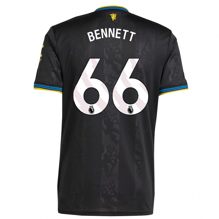 Danxen Femme Maillot Rhys Bennett #66 Noir Jaune Bleu Troisieme 2025/26 T-Shirt