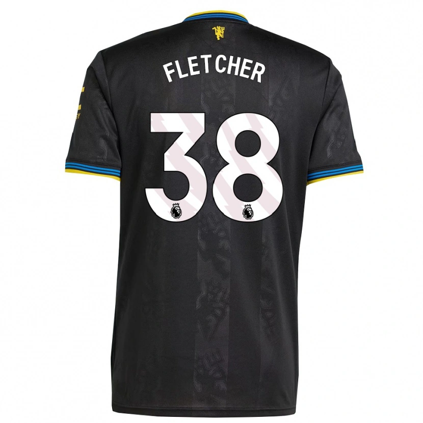 Danxen Femme Maillot Jack Fletcher #38 Noir Jaune Bleu Troisieme 2025/26 T-Shirt