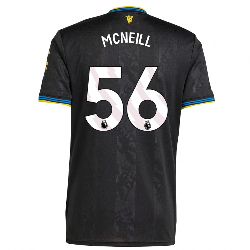 Danxen Femme Maillot Charlie Mcneill #56 Noir Jaune Bleu Troisieme 2025/26 T-Shirt