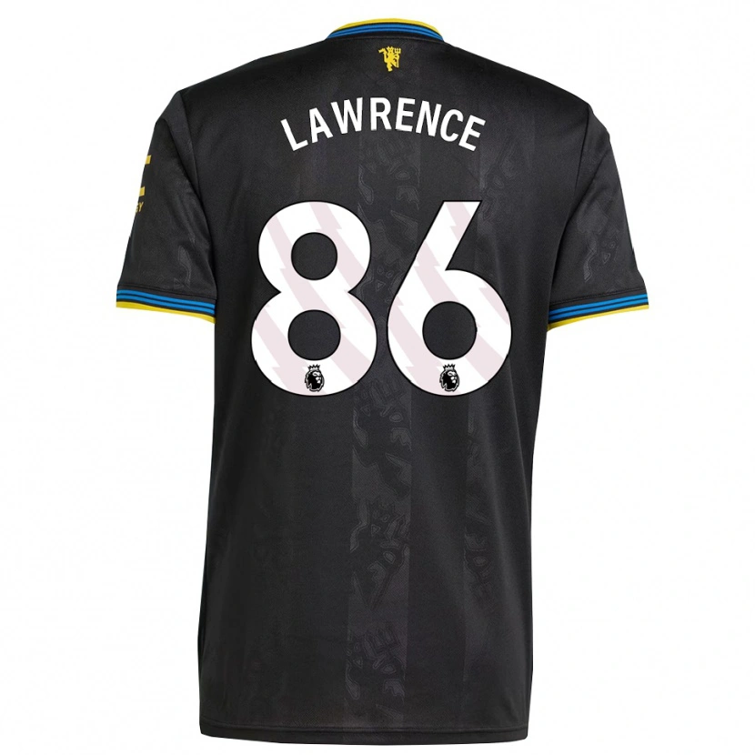 Danxen Femme Maillot Marcus Lawrence #86 Noir Jaune Bleu Troisieme 2025/26 T-Shirt
