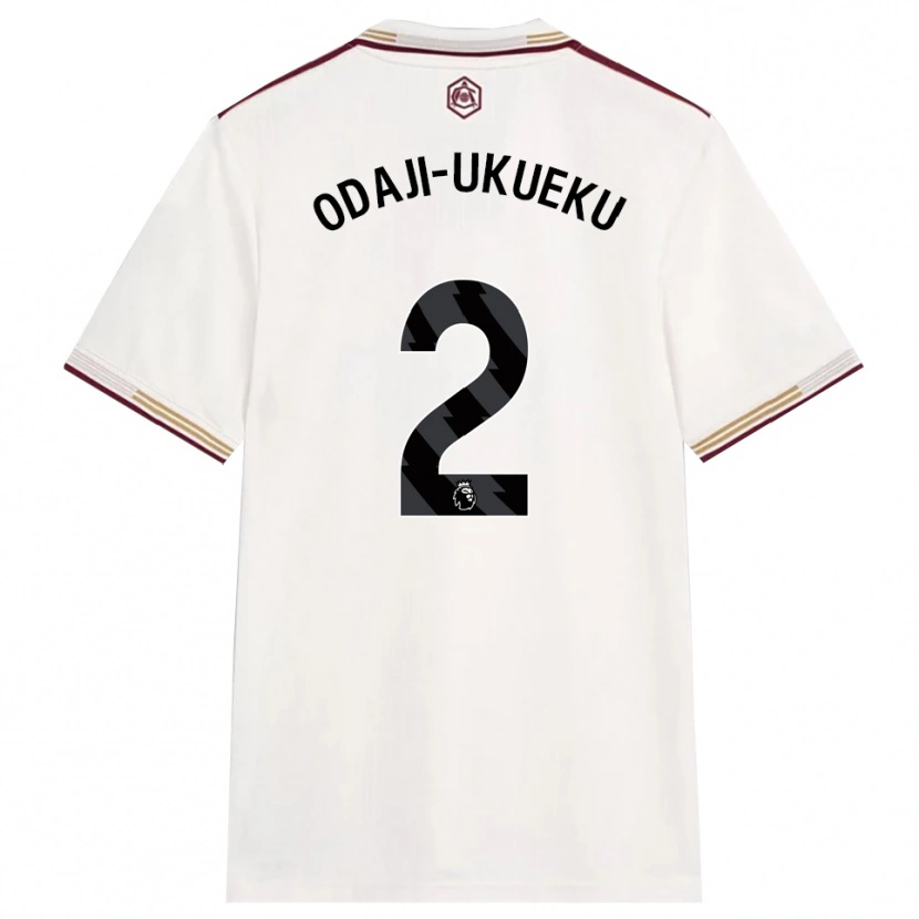 Danxen Femme Maillot Theo Odaji-Ukueku #2 Blanc Cassé Bourgogne Troisieme 2025/26 T-Shirt