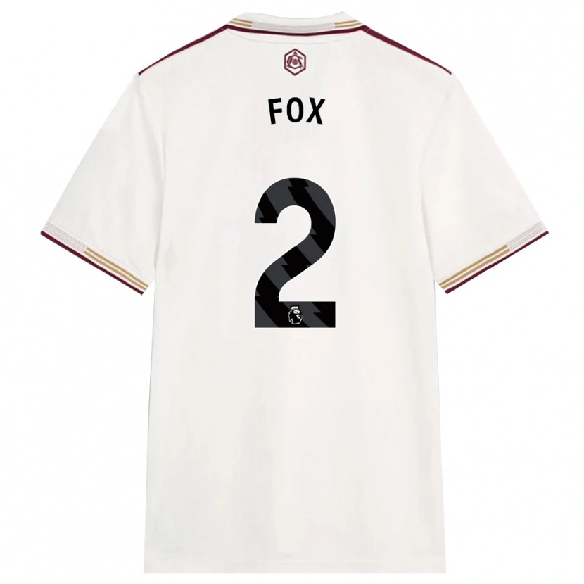 Danxen Femme Maillot Emily Fox #2 Blanc Cassé Bourgogne Troisieme 2025/26 T-Shirt