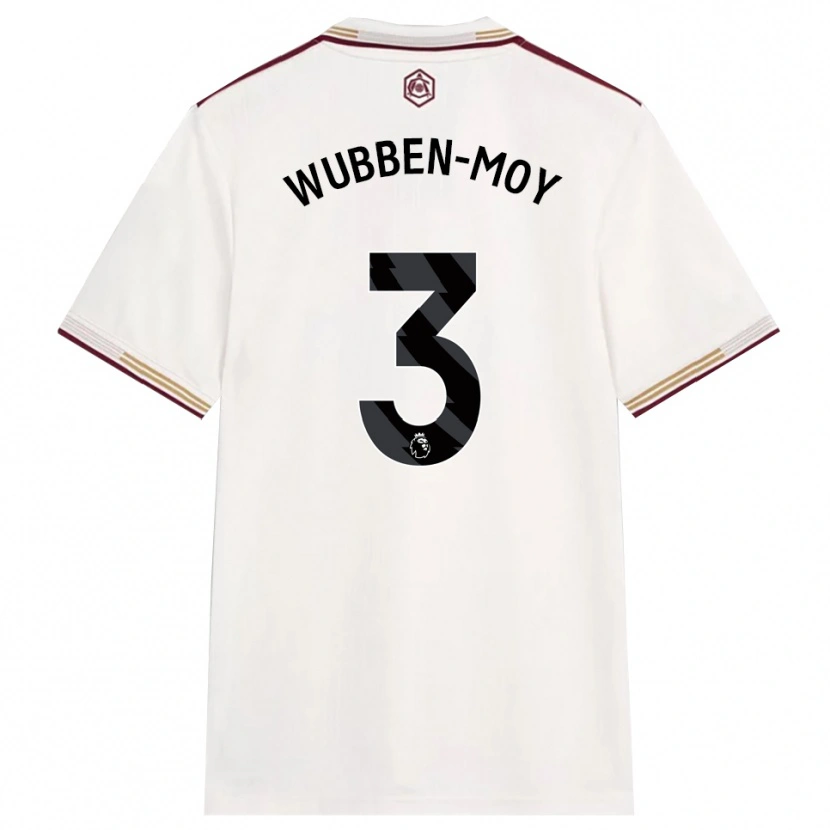Danxen Femme Maillot Lotte Wubben-Moy #3 Blanc Cassé Bourgogne Troisieme 2025/26 T-Shirt