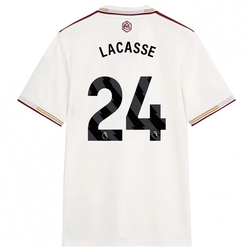 Danxen Femme Maillot Cloé Lacasse #24 Blanc Cassé Bourgogne Troisieme 2025/26 T-Shirt