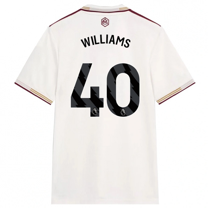 Danxen Femme Maillot Naomi Williams #40 Blanc Cassé Bourgogne Troisieme 2025/26 T-Shirt