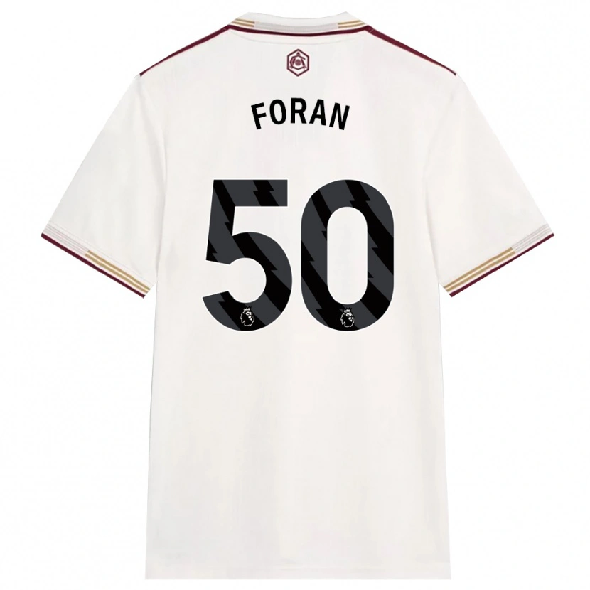 Danxen Femme Maillot Taylor Foran #50 Blanc Cassé Bourgogne Troisieme 2025/26 T-Shirt