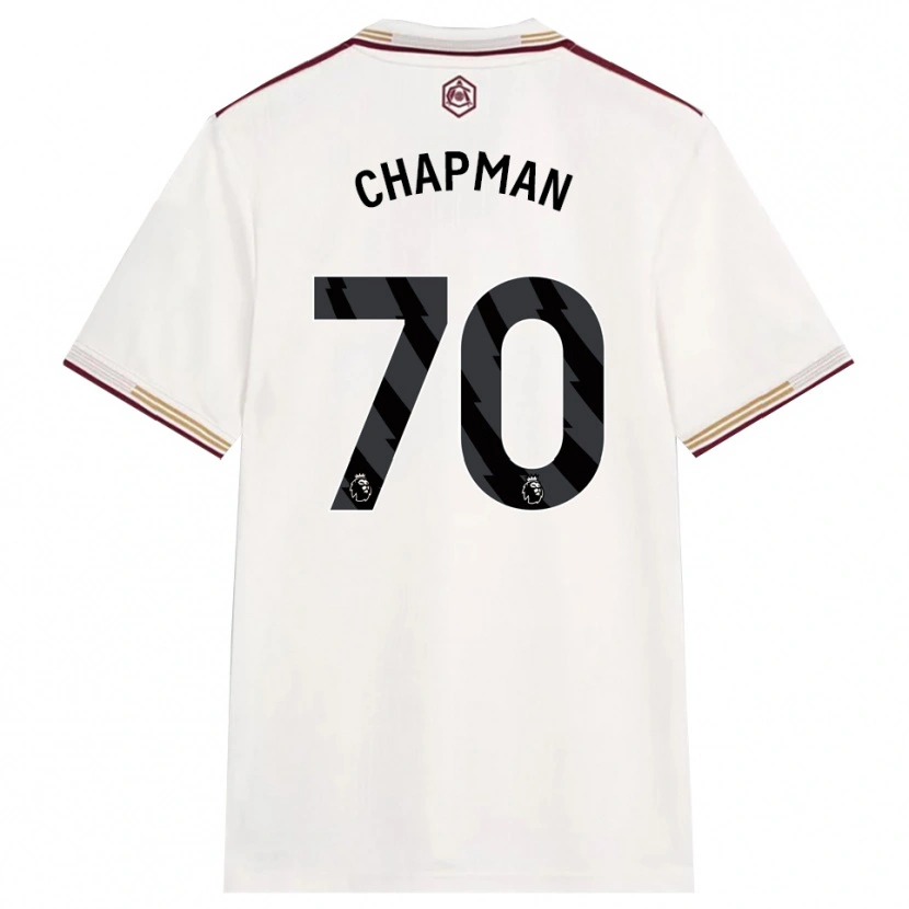 Danxen Femme Maillot Samuel Chapman #70 Blanc Cassé Bourgogne Troisieme 2025/26 T-Shirt