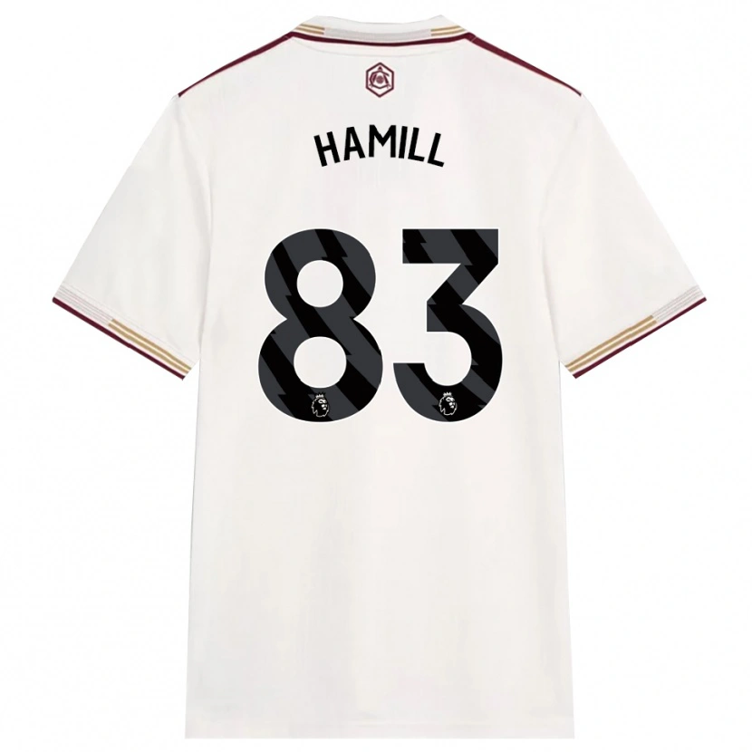 Danxen Femme Maillot Callan Hamill #83 Blanc Cassé Bourgogne Troisieme 2025/26 T-Shirt