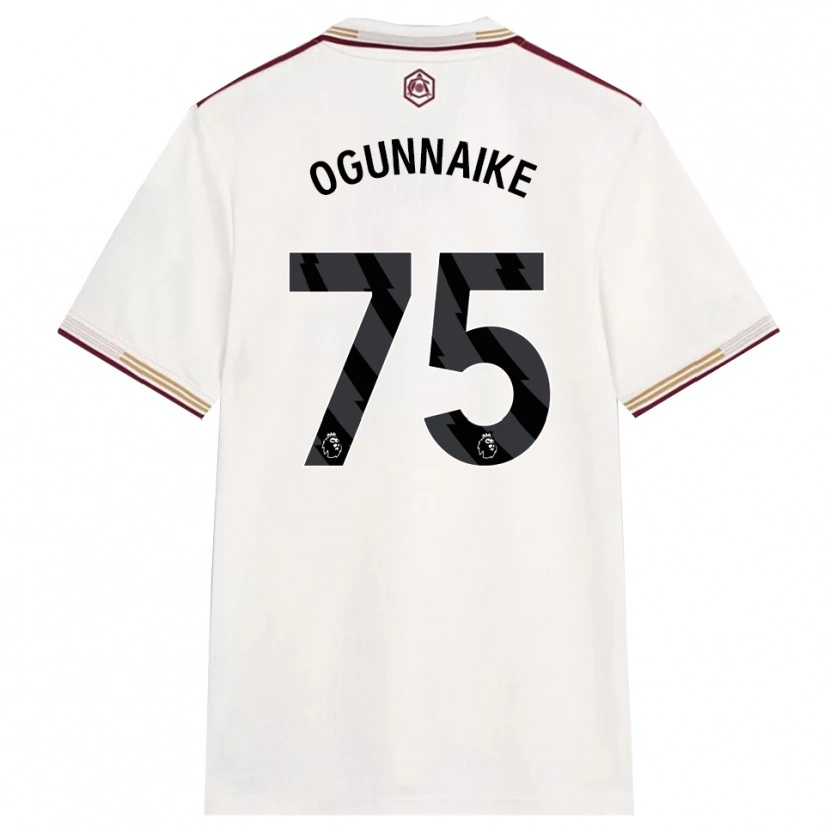 Danxen Femme Maillot Josh Ogunnaike #75 Blanc Cassé Bourgogne Troisieme 2025/26 T-Shirt
