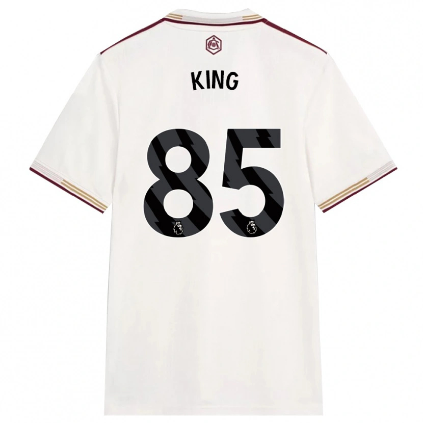 Danxen Femme Maillot Josiah King #85 Blanc Cassé Bourgogne Troisieme 2025/26 T-Shirt