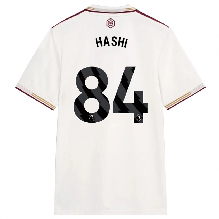 Danxen Femme Maillot Maalik Hashi #84 Blanc Cassé Bourgogne Troisieme 2025/26 T-Shirt