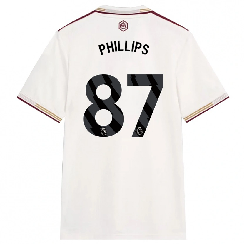 Danxen Femme Maillot Bowen Phillips #87 Blanc Cassé Bourgogne Troisieme 2025/26 T-Shirt