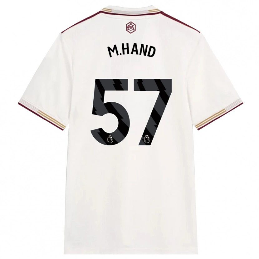 Danxen Femme Maillot Ismail Oulad M'hand #57 Blanc Cassé Bourgogne Troisieme 2025/26 T-Shirt