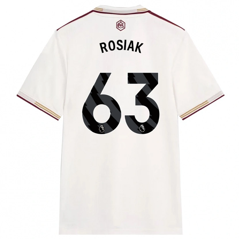 Danxen Femme Maillot Michal Rosiak #63 Blanc Cassé Bourgogne Troisieme 2025/26 T-Shirt