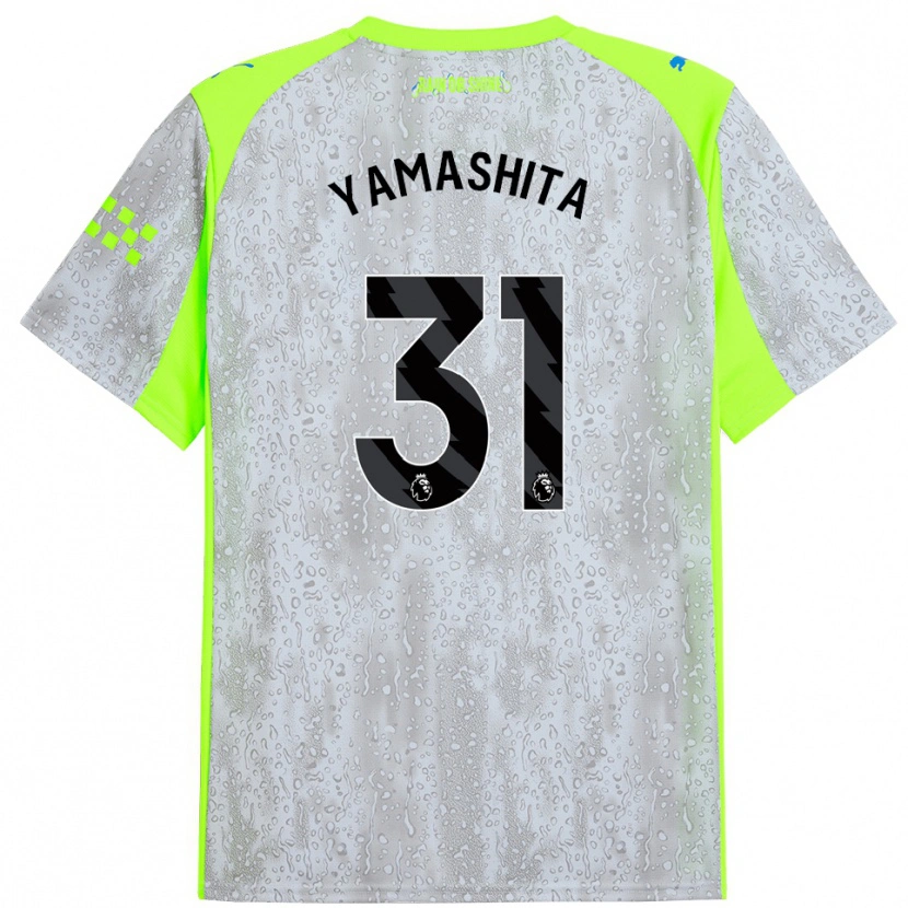 Danxen Femme Maillot Ayaka Yamashita #31 Gris Jaune Troisieme 2025/26 T-Shirt