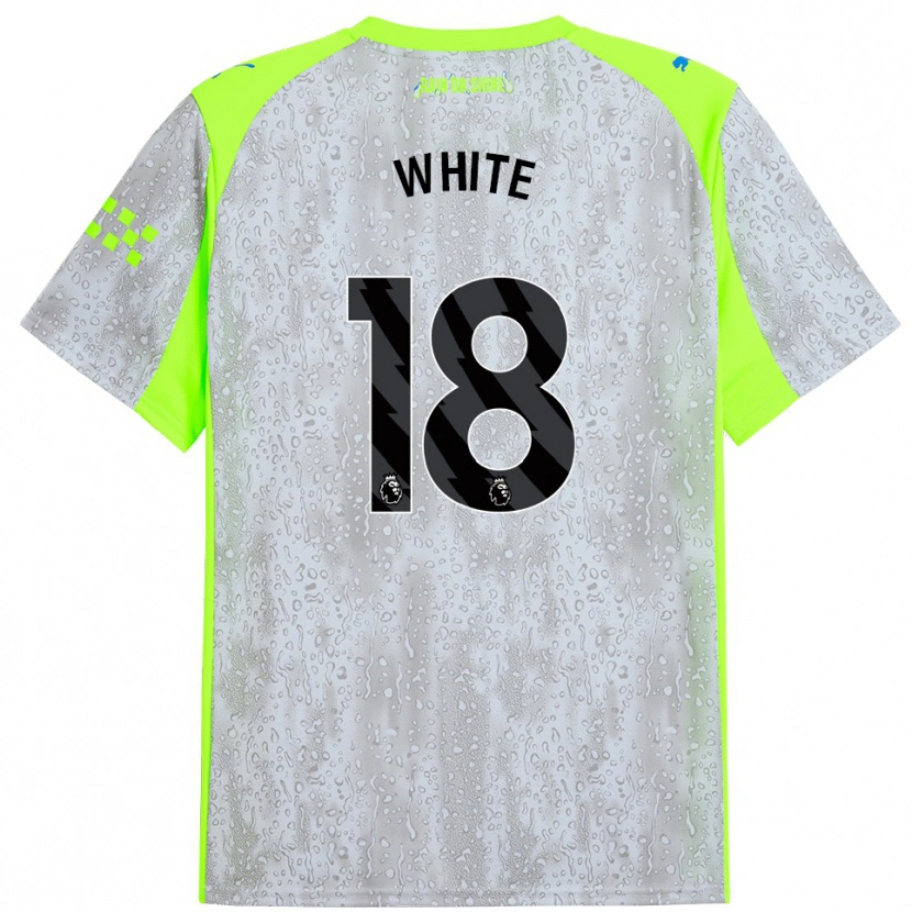 Danxen Femme Maillot Ellen White #18 Gris Jaune Troisieme 2025/26 T-Shirt