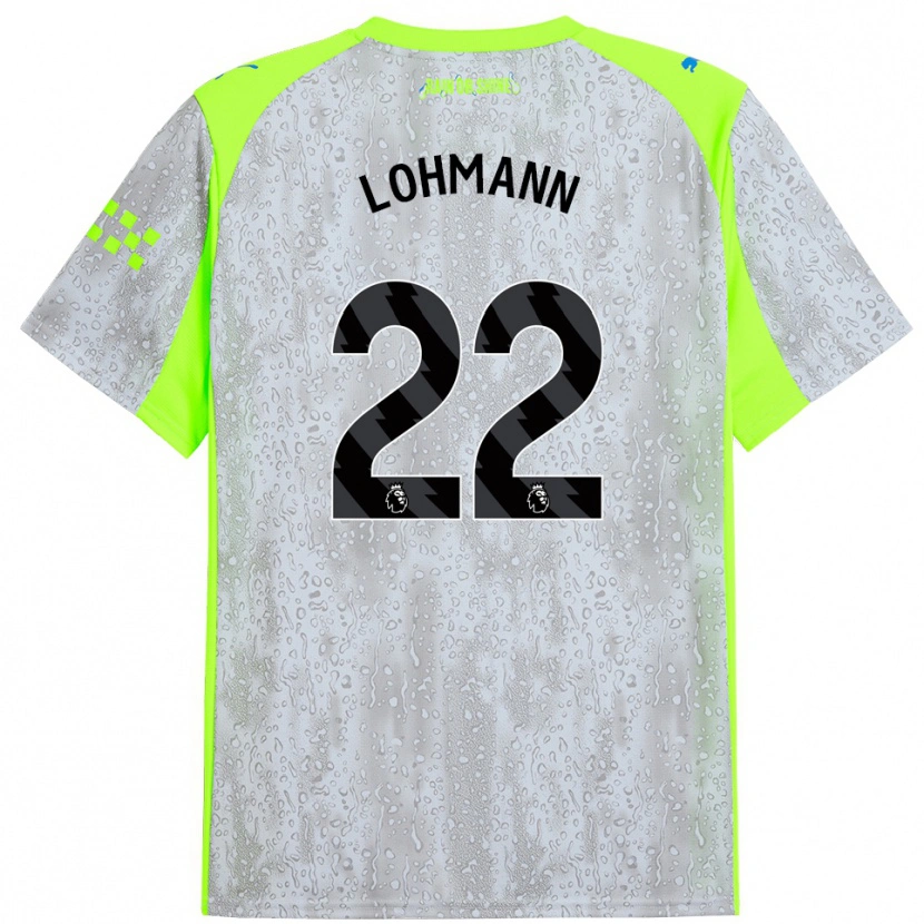Danxen Femme Maillot Sydney Lohmann #22 Gris Jaune Troisieme 2025/26 T-Shirt