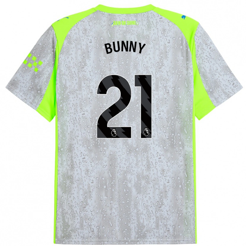 Danxen Femme Maillot Khadija Shaw #21 Gris Jaune Troisieme 2025/26 T-Shirt