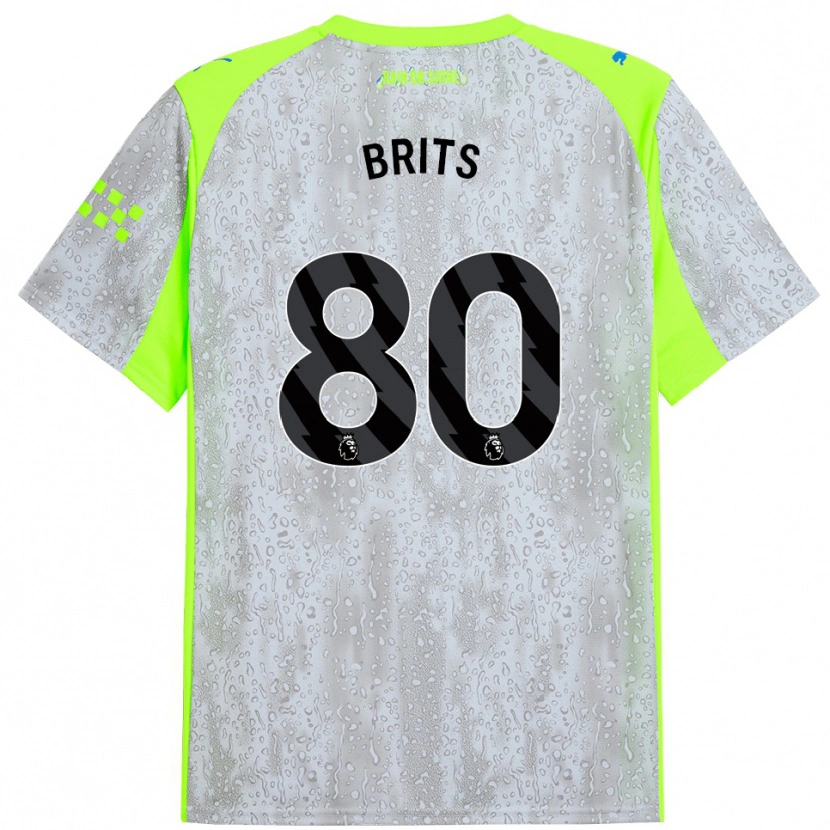 Danxen Femme Maillot Spike Brits #80 Gris Jaune Troisieme 2025/26 T-Shirt