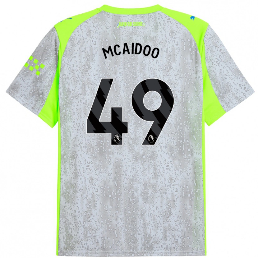 Danxen Femme Maillot Ryan Mcaidoo #49 Gris Jaune Troisieme 2025/26 T-Shirt