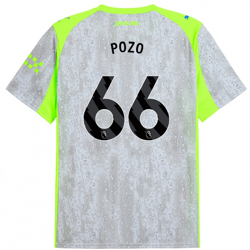 Danxen Femme Maillot Iker Pozo #66 Gris Jaune Troisieme 2025/26 T-Shirt