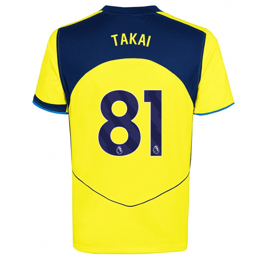 Danxen Femme Maillot Kota Takai #81 Jaune Marine Troisieme 2025/26 T-Shirt