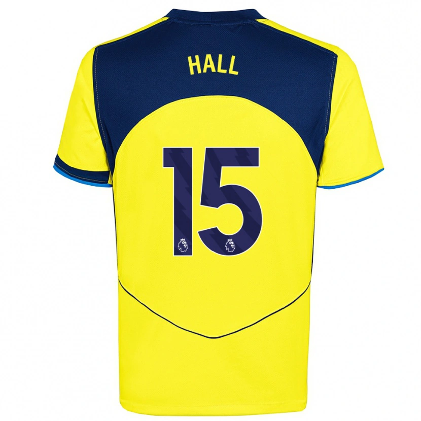 Danxen Femme Maillot Tye Hall #15 Jaune Marine Troisieme 2025/26 T-Shirt