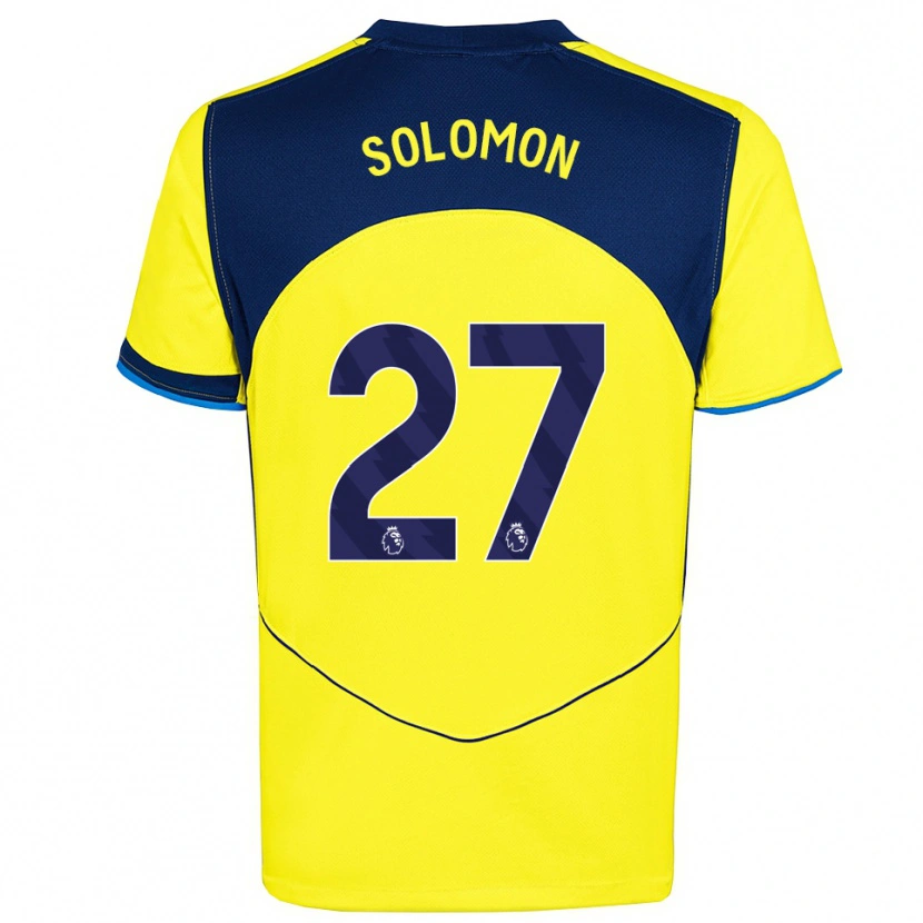 Danxen Femme Maillot Manor Solomon #27 Jaune Marine Troisieme 2025/26 T-Shirt