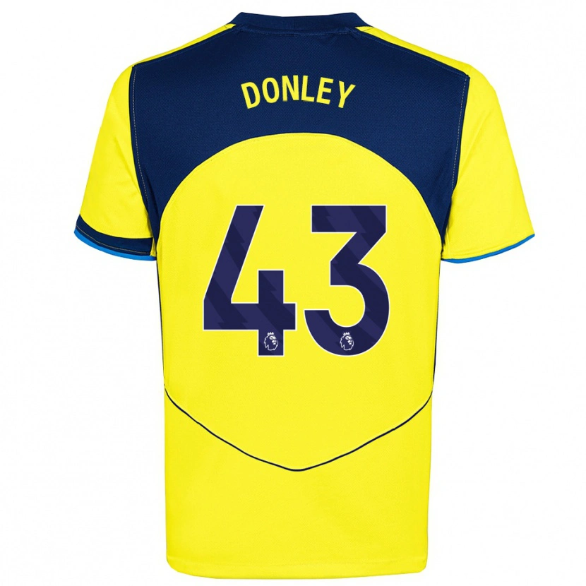 Danxen Femme Maillot Jamie Donley #43 Jaune Marine Troisieme 2025/26 T-Shirt