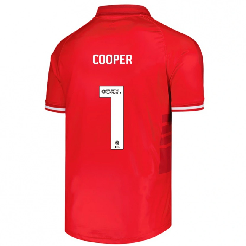 Danxen Enfant Maillot Murphy Cooper #1 Rouge Blanc Tenues Domicile 2025/26 T-Shirt