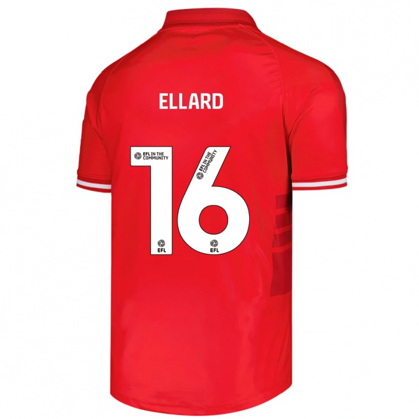 Danxen Enfant Maillot Aston Ellard #16 Rouge Blanc Tenues Domicile 2025/26 T-Shirt