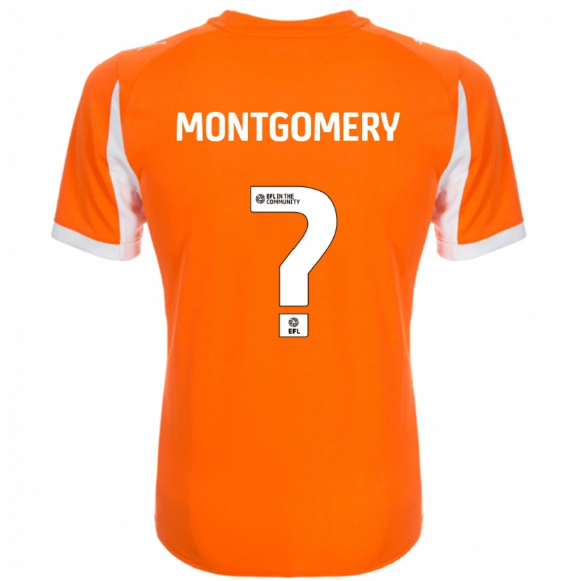 Danxen Enfant Maillot Aleysha Montgomery #0 Orange Blanc Tenues Domicile 2025/26 T-Shirt
