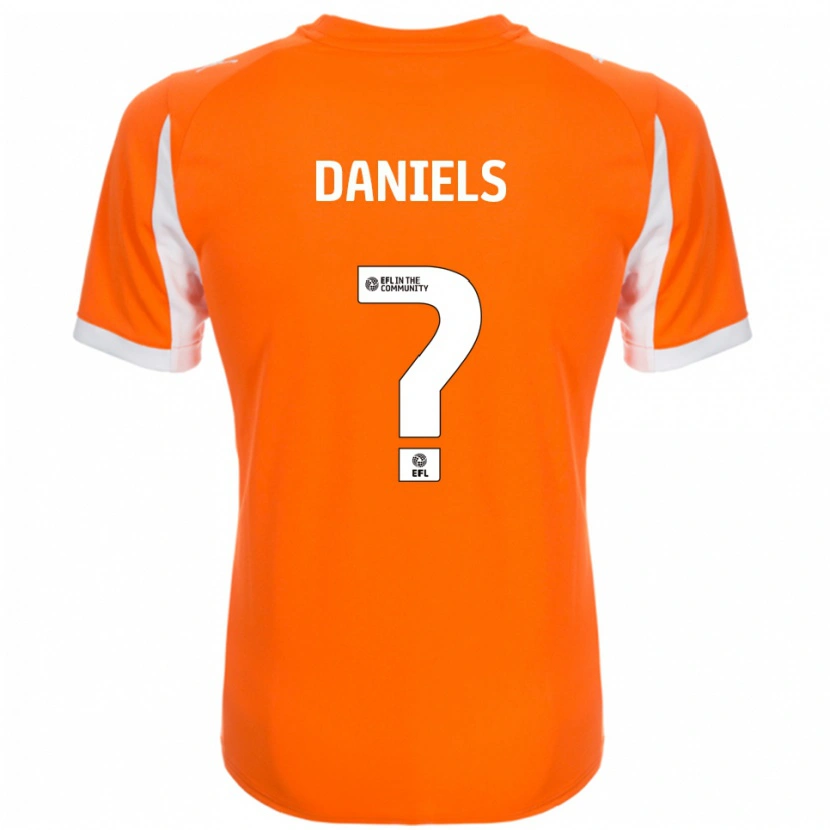 Danxen Enfant Maillot Jake Daniels #0 Orange Blanc Tenues Domicile 2025/26 T-Shirt