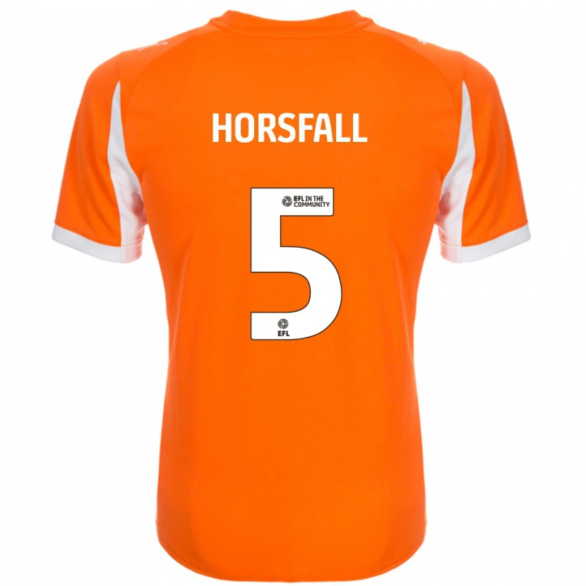 Danxen Enfant Maillot Fraser Horsfall #5 Orange Blanc Tenues Domicile 2025/26 T-Shirt