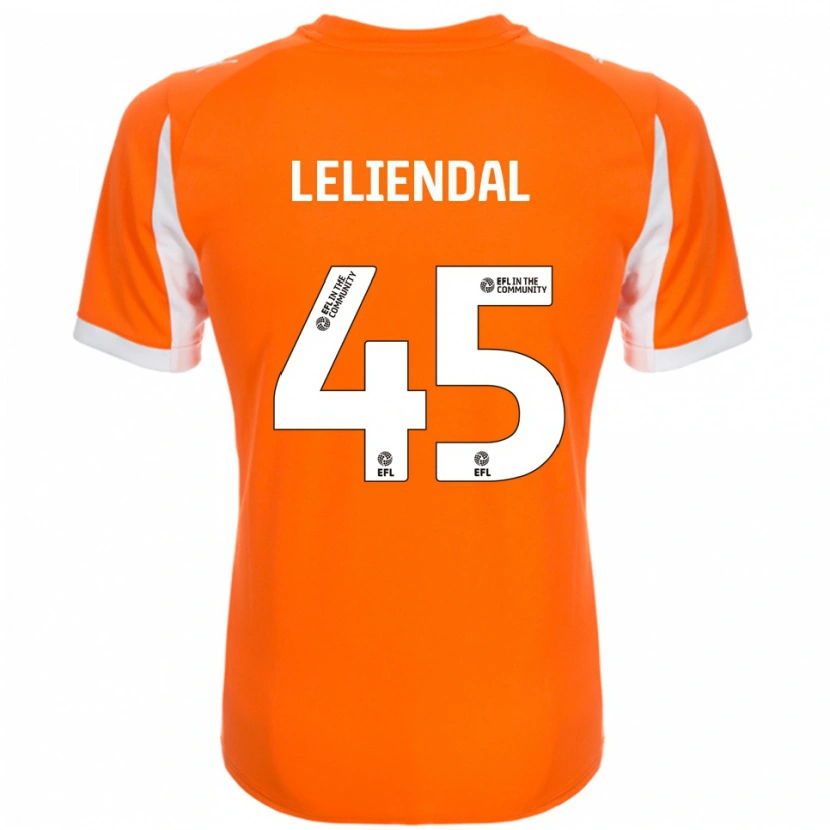 Danxen Enfant Maillot Ky-Mani Leliendal #45 Orange Blanc Tenues Domicile 2025/26 T-Shirt