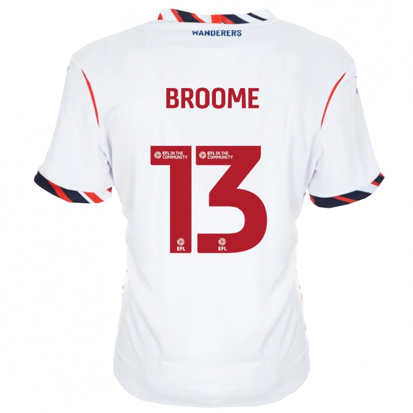 Danxen Enfant Maillot Nathan Broome #13 Blanc Rouge Tenues Domicile 2025/26 T-Shirt