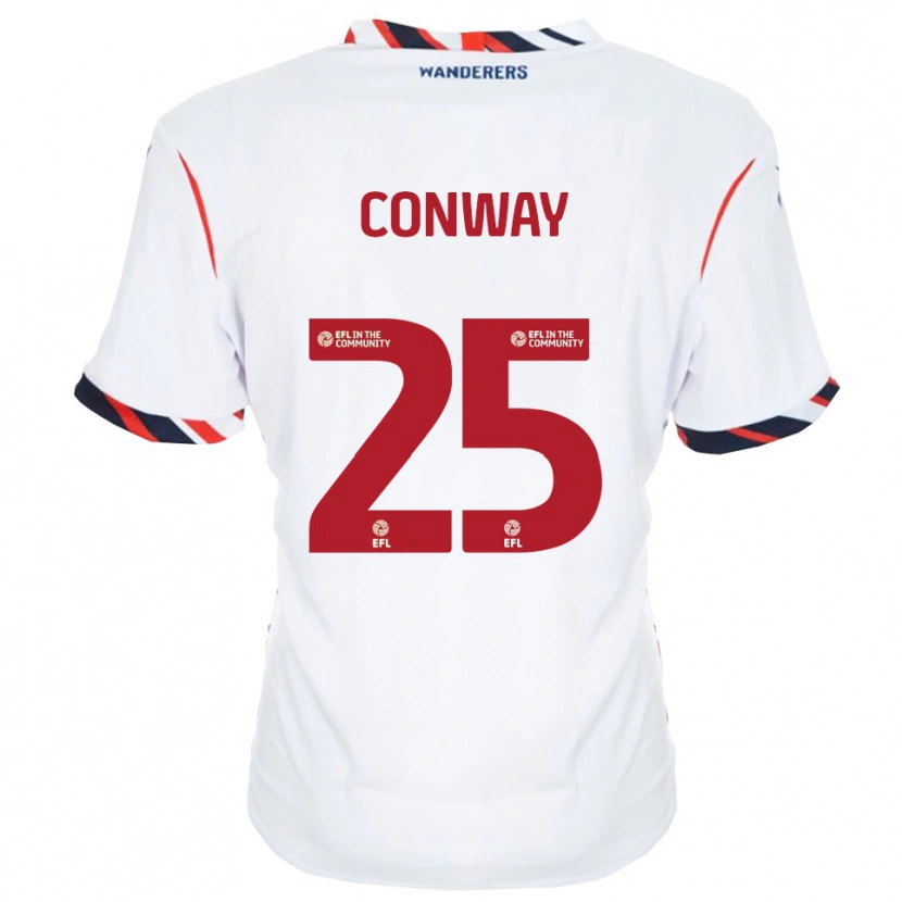 Danxen Enfant Maillot Max Conway #25 Blanc Rouge Tenues Domicile 2025/26 T-Shirt