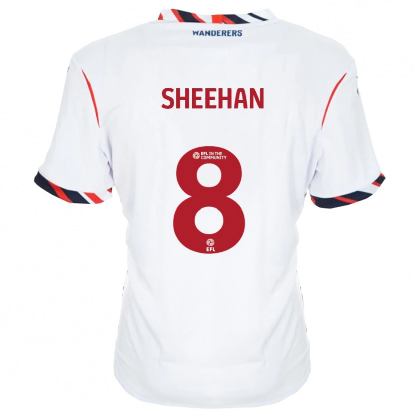 Danxen Enfant Maillot Josh Sheehan #8 Blanc Rouge Tenues Domicile 2025/26 T-Shirt