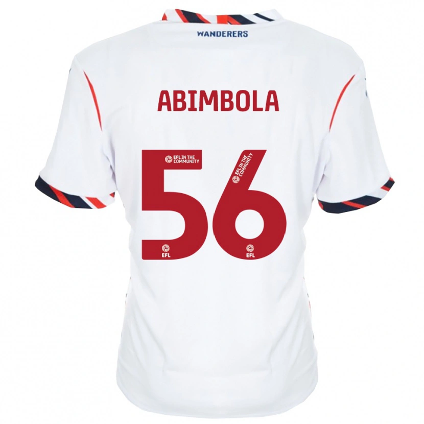 Danxen Enfant Maillot David Abimbola #56 Blanc Rouge Tenues Domicile 2025/26 T-Shirt