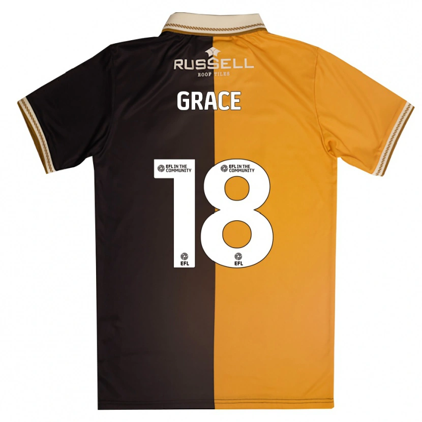 Danxen Enfant Maillot Grace Hennessy-Fernåndez #18 Jaune Noir Tenues Domicile 2025/26 T-Shirt