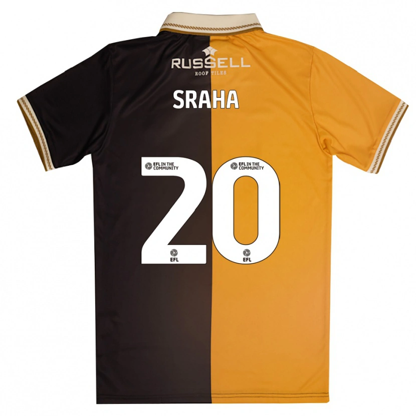 Danxen Enfant Maillot Jason Sraha #20 Jaune Noir Tenues Domicile 2025/26 T-Shirt