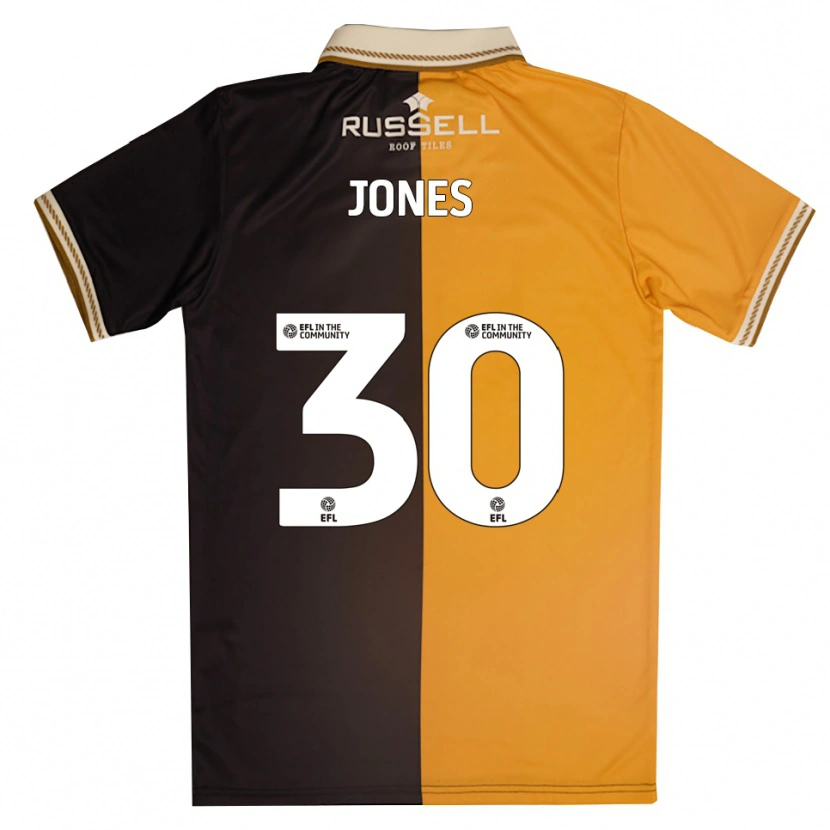 Danxen Enfant Maillot James Jones #30 Jaune Noir Tenues Domicile 2025/26 T-Shirt