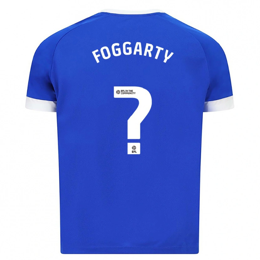 Danxen Enfant Maillot Corey Foggarty #0 Bleu Blanc Tenues Domicile 2025/26 T-Shirt