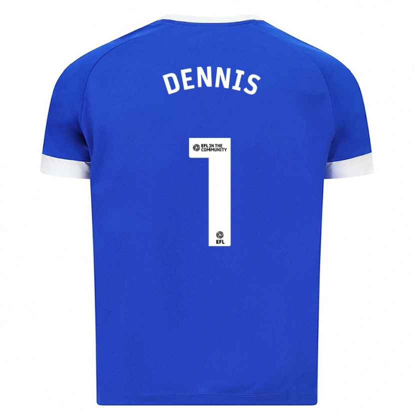 Danxen Enfant Maillot Jake Dennis #1 Bleu Blanc Tenues Domicile 2025/26 T-Shirt