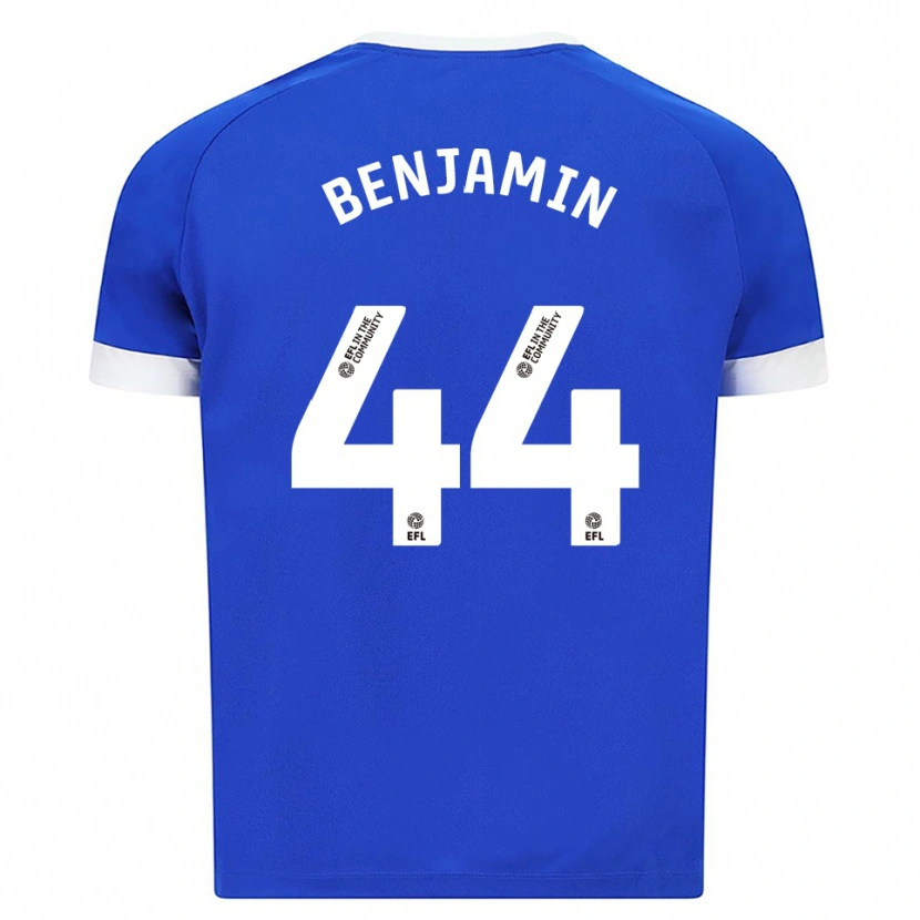 Danxen Enfant Maillot Xavier Benjamin #44 Bleu Blanc Tenues Domicile 2025/26 T-Shirt