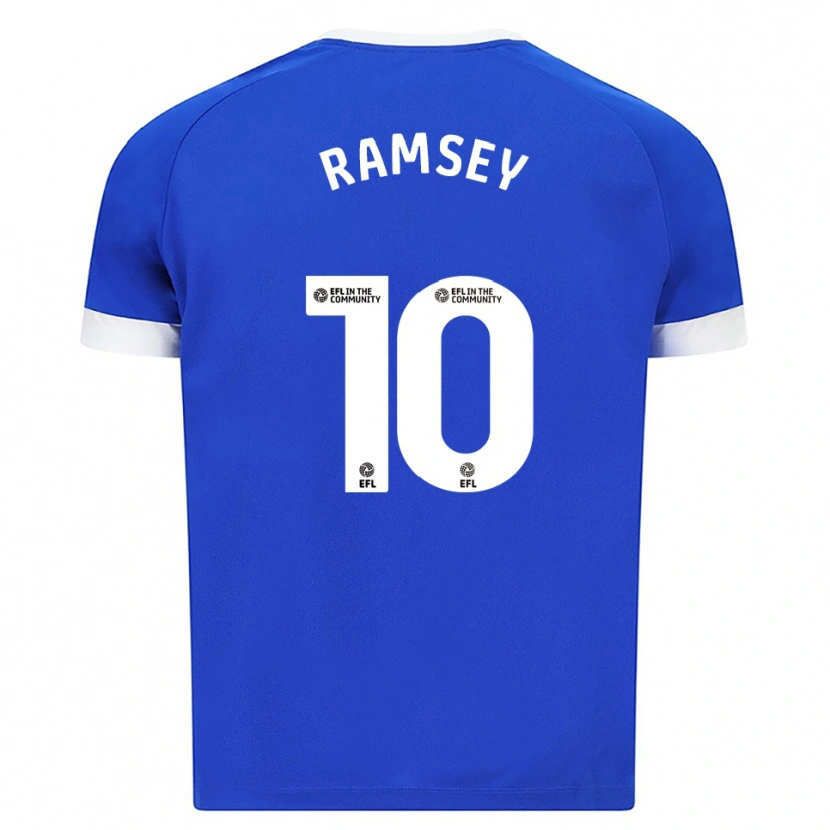 Danxen Enfant Maillot Aaron Ramsey #10 Bleu Blanc Tenues Domicile 2025/26 T-Shirt