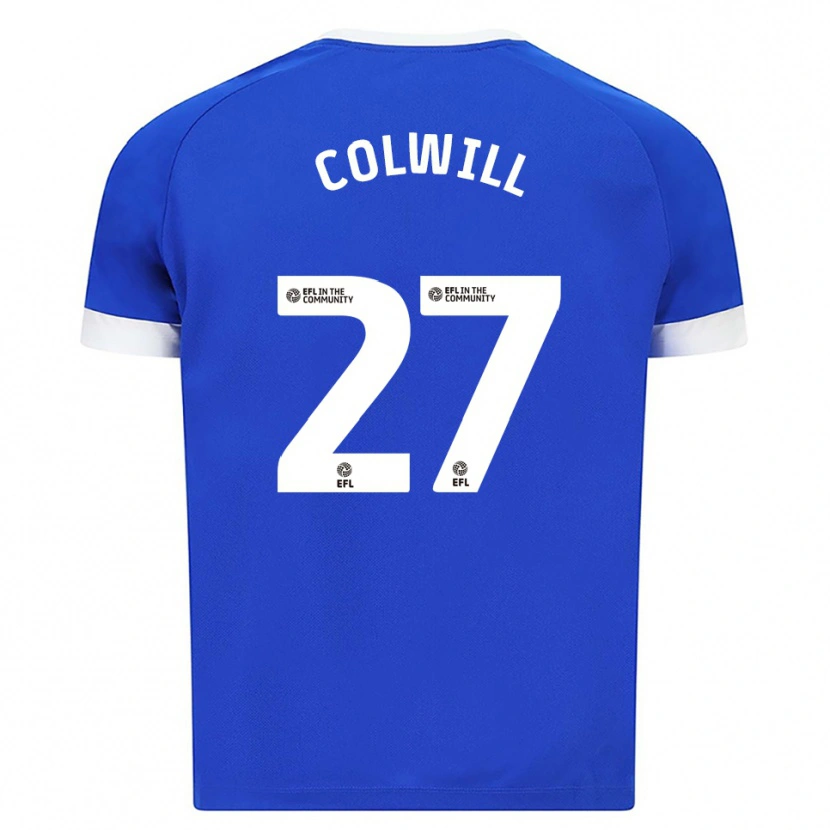 Danxen Enfant Maillot Joel Colwill #27 Bleu Blanc Tenues Domicile 2025/26 T-Shirt