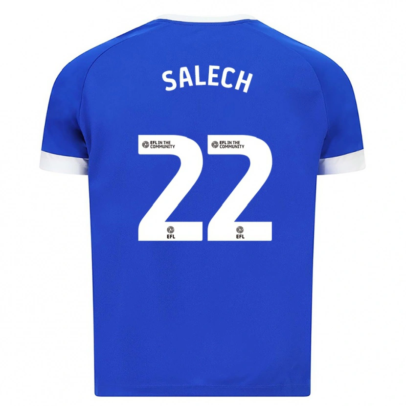 Danxen Enfant Maillot Yousef Salech #22 Bleu Blanc Tenues Domicile 2025/26 T-Shirt